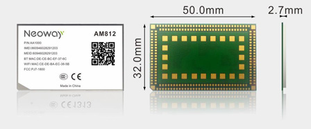 Доступен для заказа новый 3G/GPS/ГЛОНАСС/Wi-Fi/BT модуль Neoway AM812
